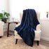 Sherpa Blankets One Color Navy Blue - NANPIPERHOME