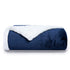 Sherpa Edge Blankets Navy Blue - NANPIPERHOME