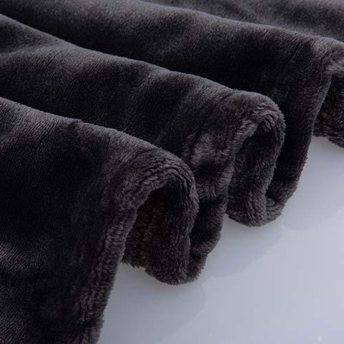 Fleece Throw Blankets Grey - NANPIPERHOME