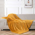 NANPIPER Star Foil Throw Blanket,Soft Flannel Fleece Bed Blanket,Ginger Yellow - NANPIPERHOME