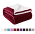 Sherpa Blanket Throw Blankets Wine Red - NANPIPERHOME